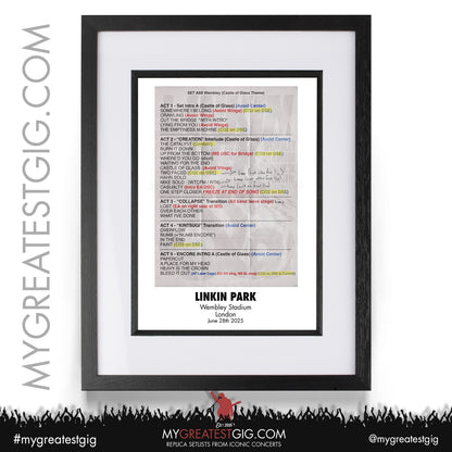 Linkin Park - From Zero World Tour 2025 - Replica Setlist Posters