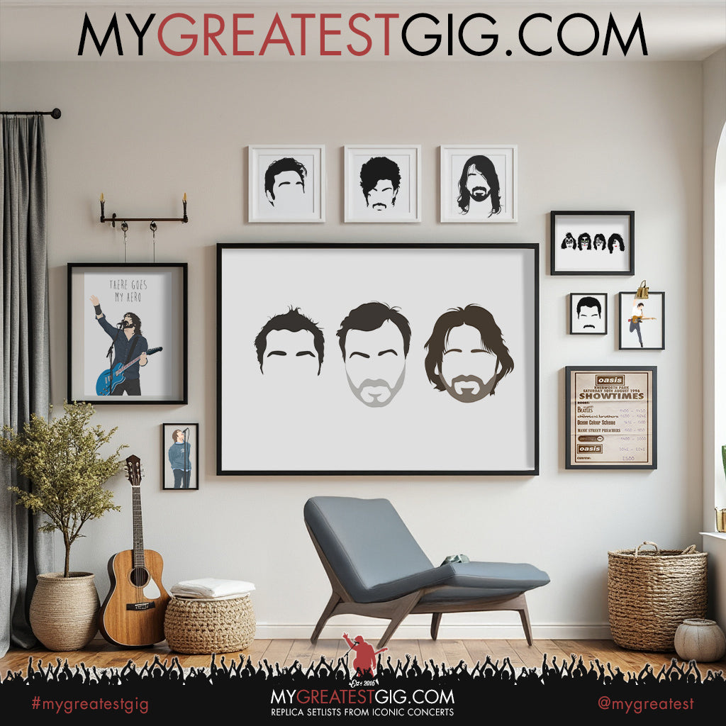 Manic Street Preachers - Minimal Band Hairstyles Illustration - Posters, Prints & Greeting Cards