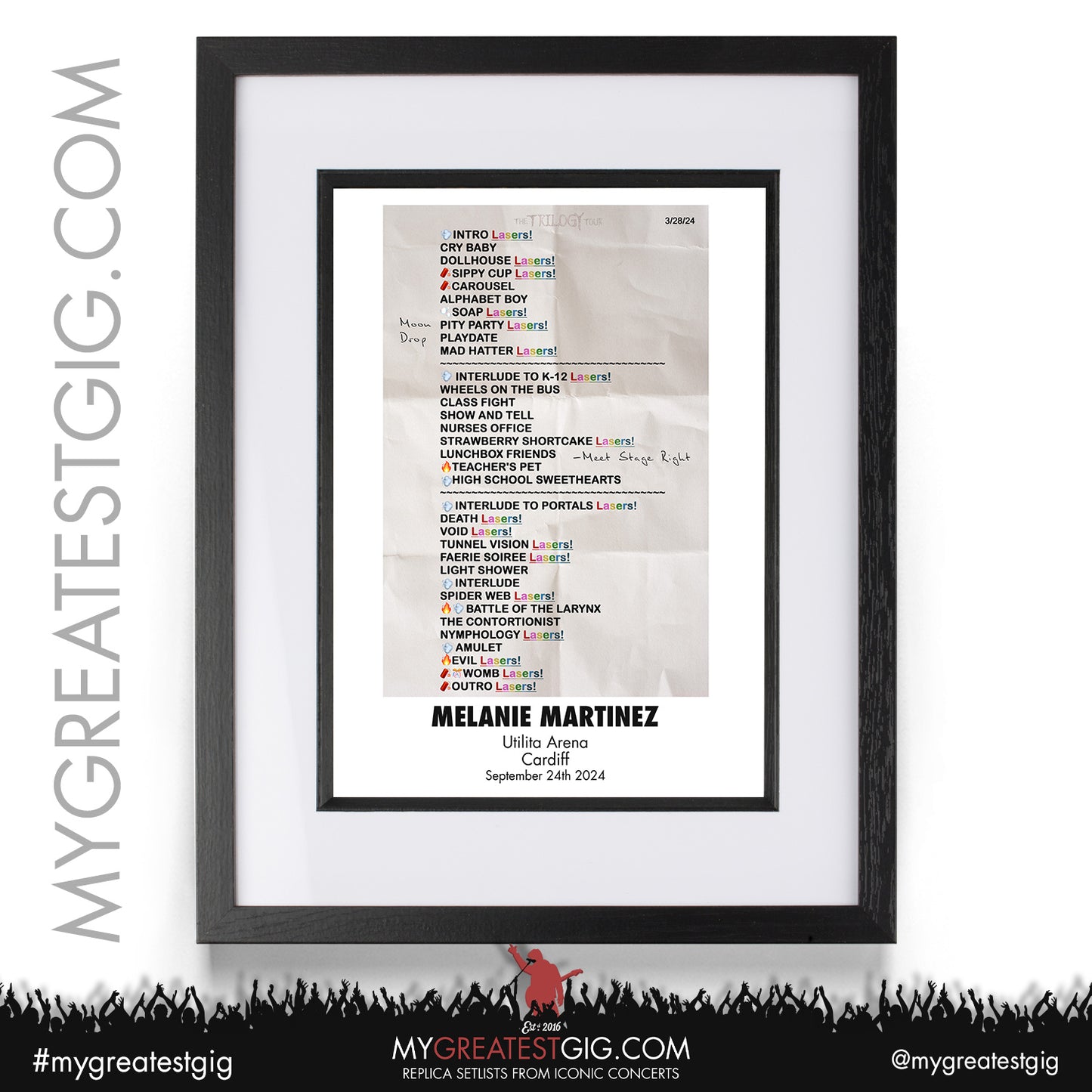 Melanie Martinez - UK Tour - 2024 Replica Setlist Posters