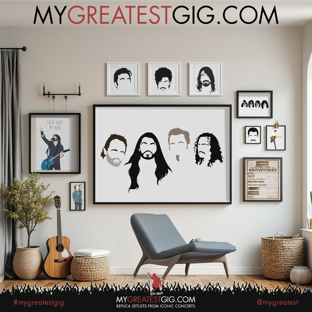 Metallica - Minimal Band Hairstyles Illustration - Posters, Prints & Greeting Cards