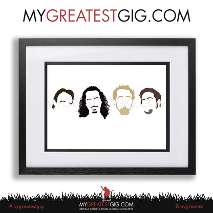 Metallica - Minimal Band Hairstyles Illustration - Posters, Prints & Greeting Cards