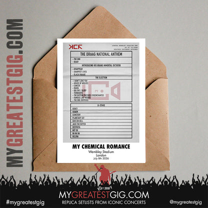 My Chemical Romance - The Black Parade 2026 Tour -  Replica Setlist Posters