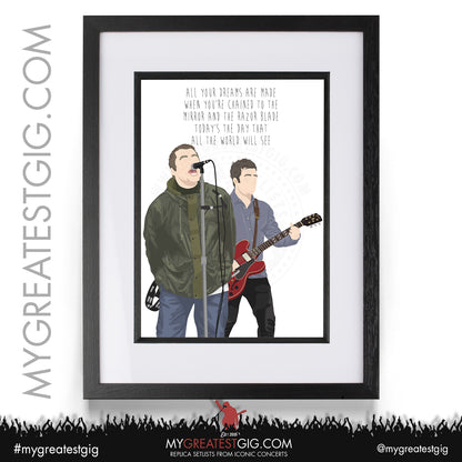 Oasis - Live '25 - Minimalist Illustration Posters