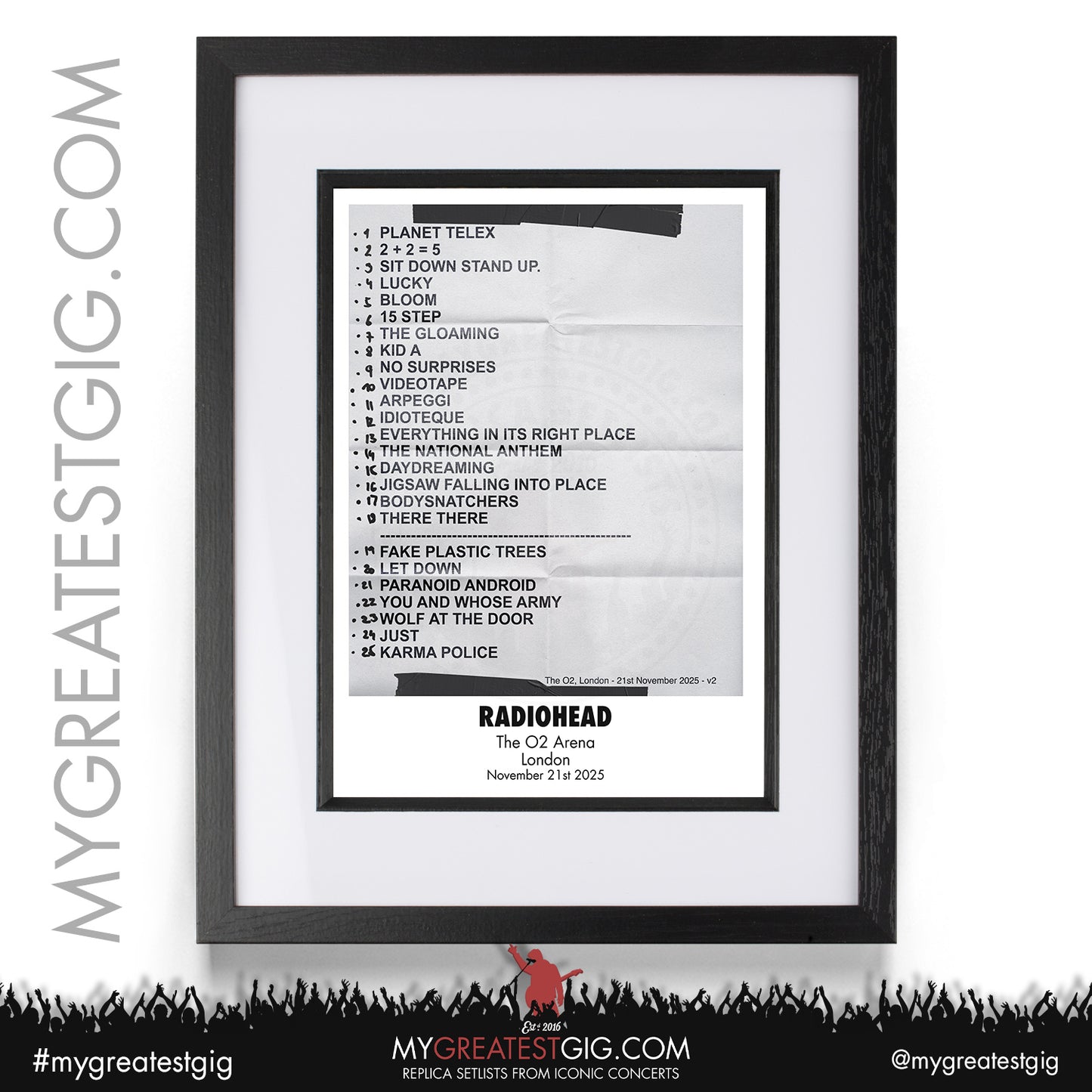 Radiohead - European Tour 2025 - Replica Setlist Posters