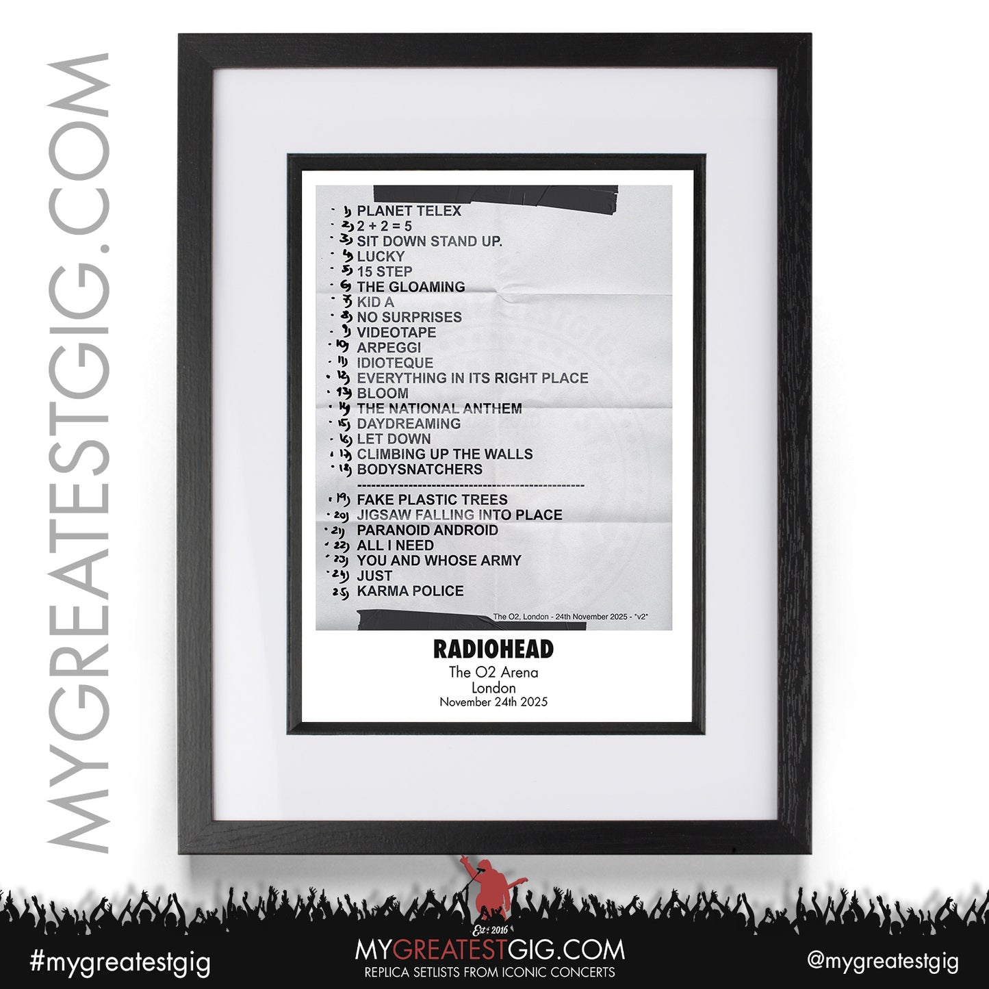 Radiohead - European Tour 2025 - Replica Setlist Posters