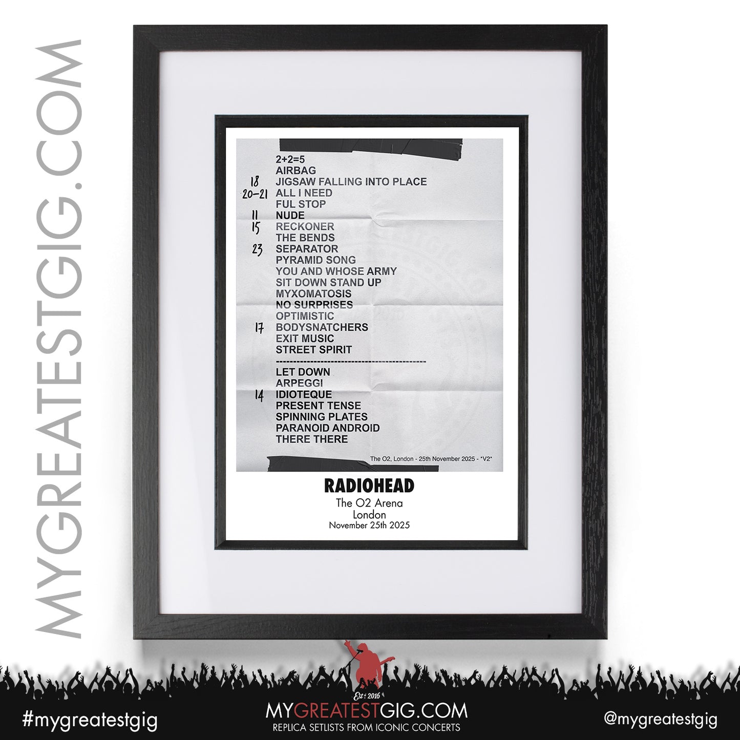 Radiohead - European Tour 2025 - Replica Setlist Posters