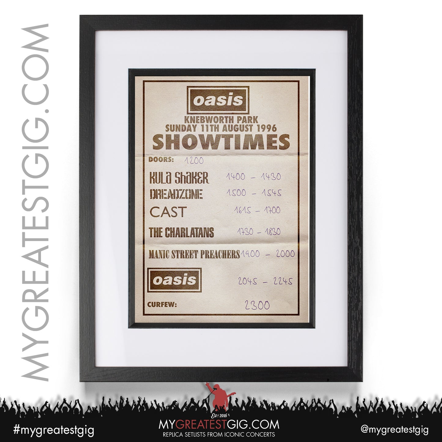 Knebworth '96  - August 10th / 11th 1996 Replica Posters