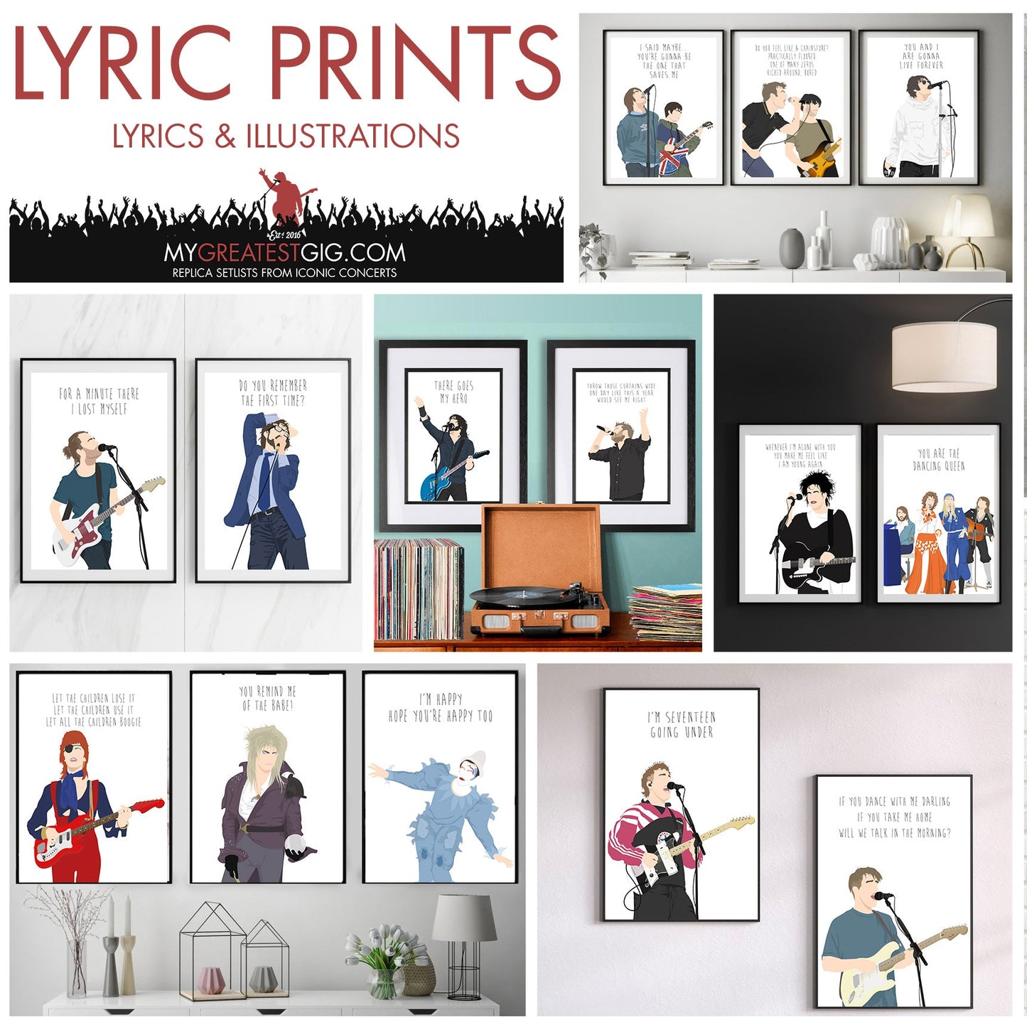 Arctic Monkeys - Lyrics Posters, Prints & Cards