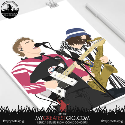 Sam Fender & Johnny 'Blue Hat' Davis (Newcastle) - Minimal Illustration Poster