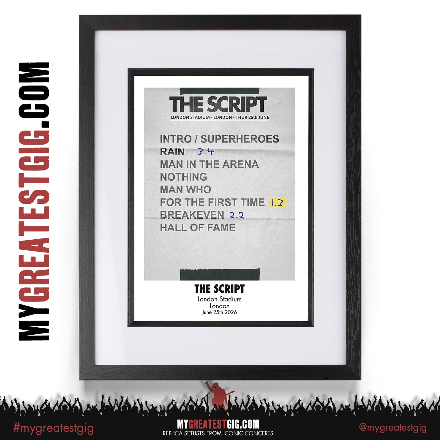 Take That - The Circus Live 2026 Tour - Replica Setlist Posters