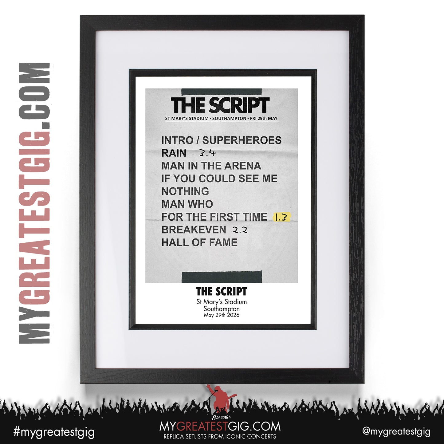 Take That - The Circus Live 2026 Tour - Replica Setlist Posters