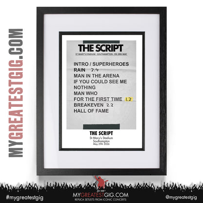 Take That - The Circus Live 2026 Tour - Replica Setlist Posters
