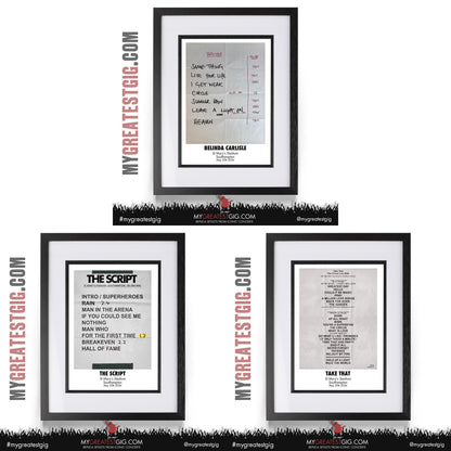 Take That - The Circus Live 2026 Tour - Replica Setlist Posters