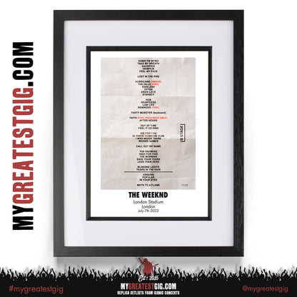 The Weeknd - After Hours Til Dawn - 2023 Tour Replica Setlist Posters