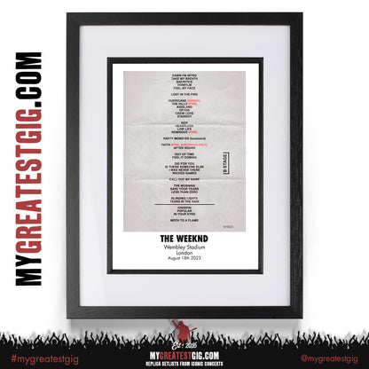 The Weeknd - After Hours Til Dawn - 2023 Tour Replica Setlist Posters