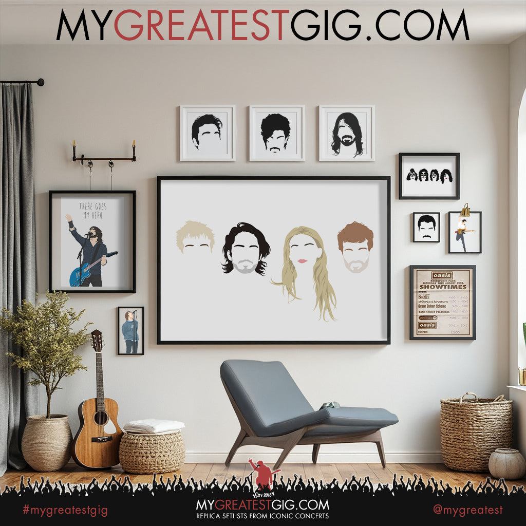 Wolf Alice - Minimal Band Hairstyles Illustration - Posters, Prints & Greeting Cards