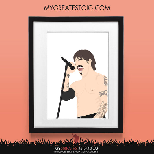 Anthony Kiedis (Red Hot Chili Peppers) - Minimal Illustration Poster