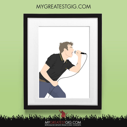 Damon Albarn (Blur) - Minimal Illustration Poster