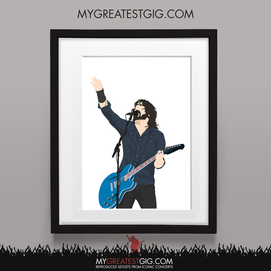 Dave Grohl (Foo Fighters) - Minimal Illustration Poster