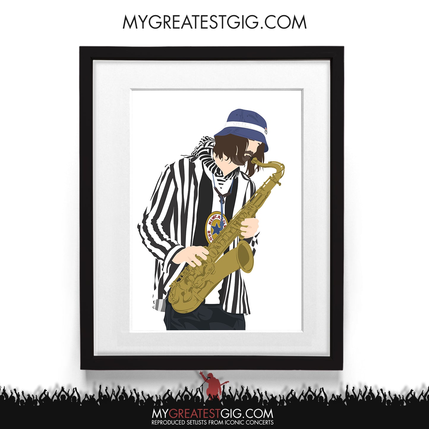 Johnny 'Blue Hat' Davis - Minimal Illustration Poster