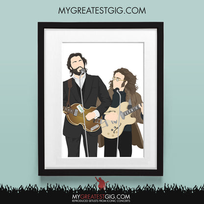 The Beatles Lennon & McCartney (Apple Roof) - Minimal Illustration Poster