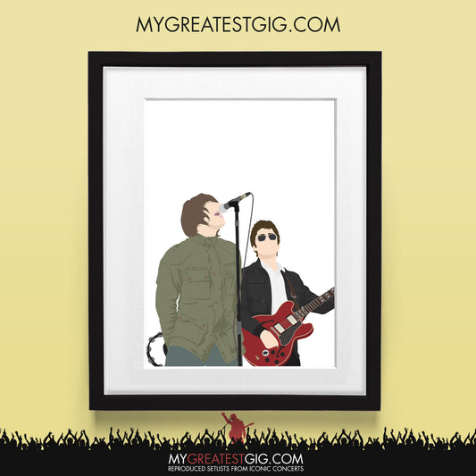 Oasis (Gallaghers) - Minimal Illustration Poster
