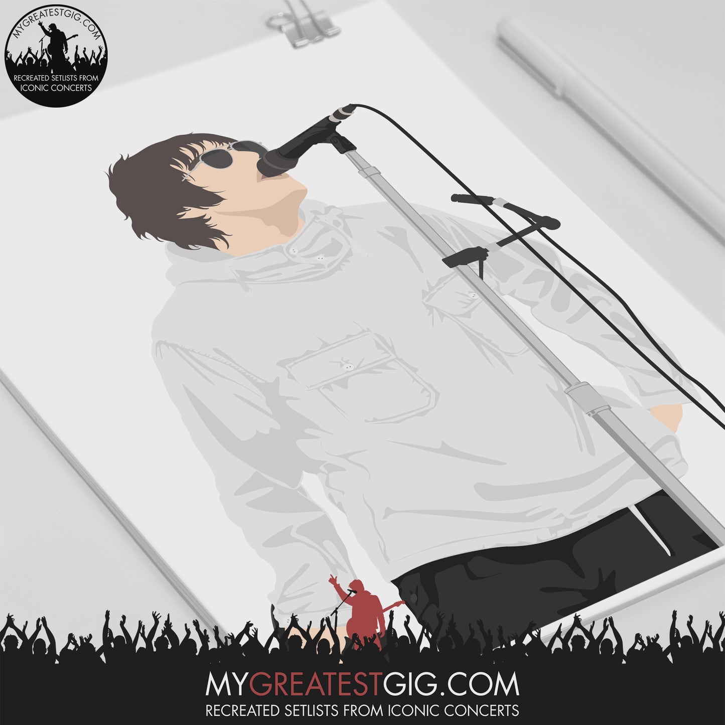 Liam Gallagher Knebworth 2022 Friday - Minimal Illustration Poster