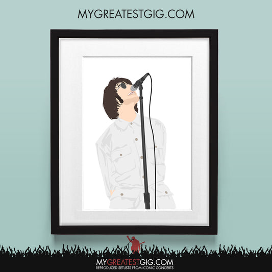 Liam Gallagher Knebworth - Minimal Illustration Poster