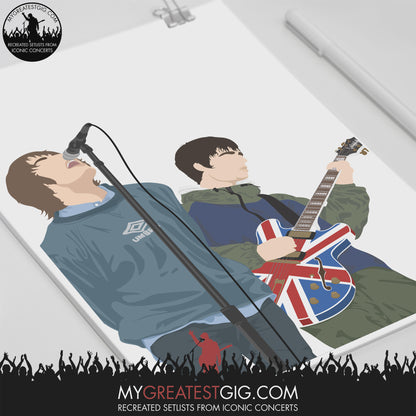 Oasis Maine Road 1996 (28th April) - Minimal Illustration Poster