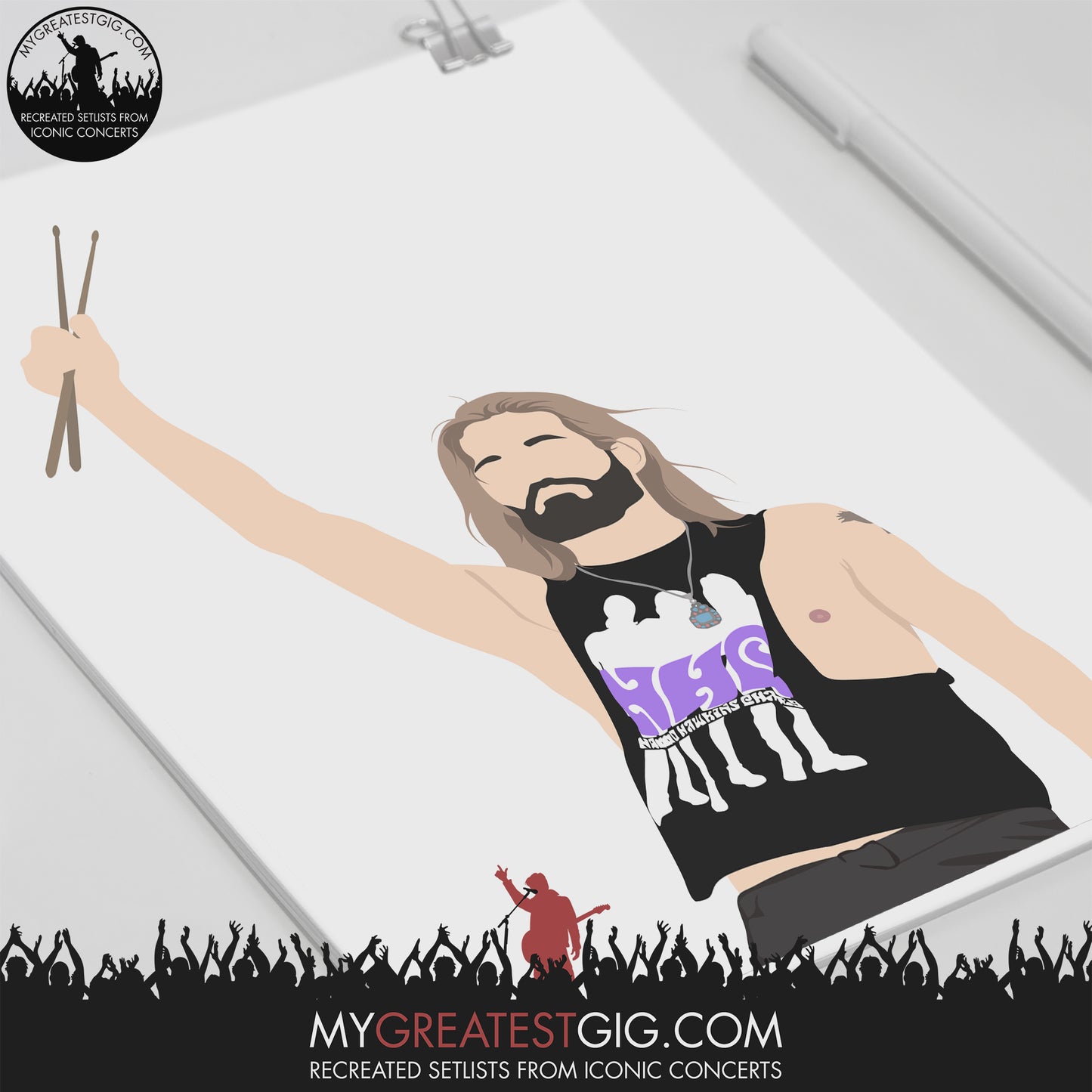 Taylor Hawkins - Minimal Illustration Poster
